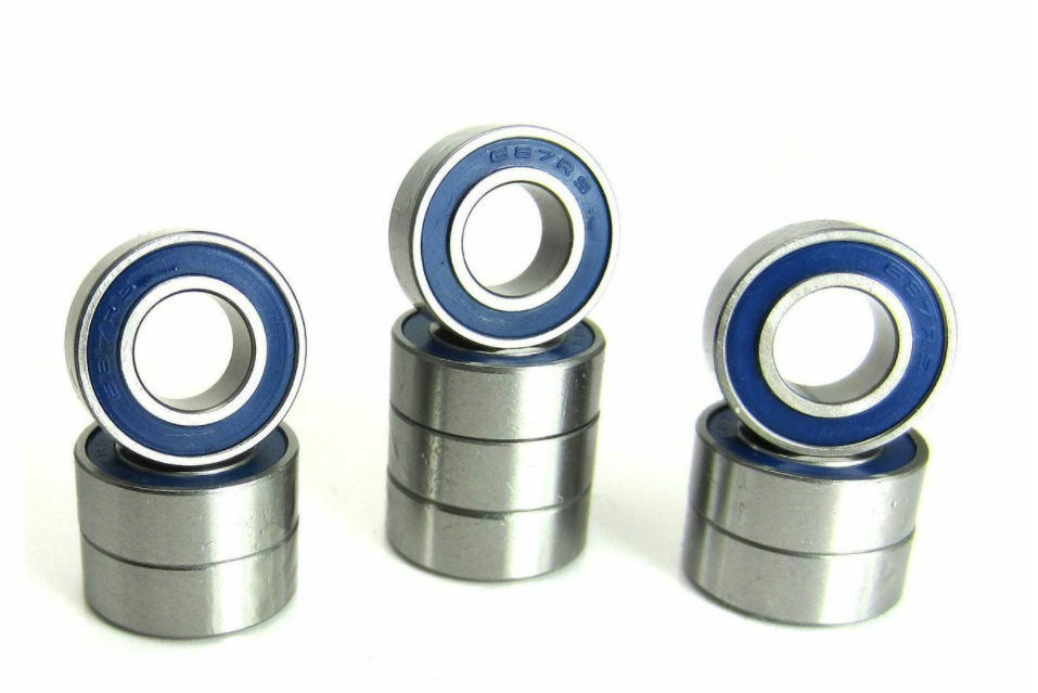 687-2RS 7x14x5 Precision High Speed RC Car Ball Bearing, Chrome Steel (GCr15) with Blue Rubber Seals ABEC-1 ABEC-3 ABEC-5